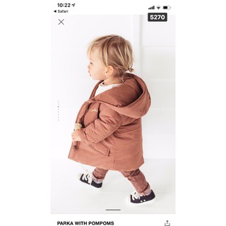 Áo Parka Zara quả bông (ảnh cuối khách mặc)