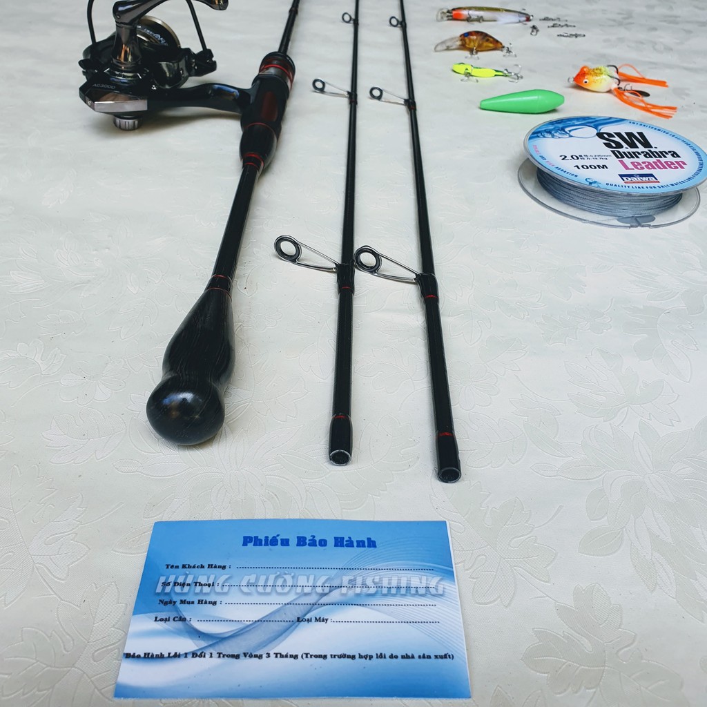 Bộ Cần Câu Lure Máy Đứng Craphite Leader Ymerbor  Siêu Rẻ  Bộ Cần lure cá lóc