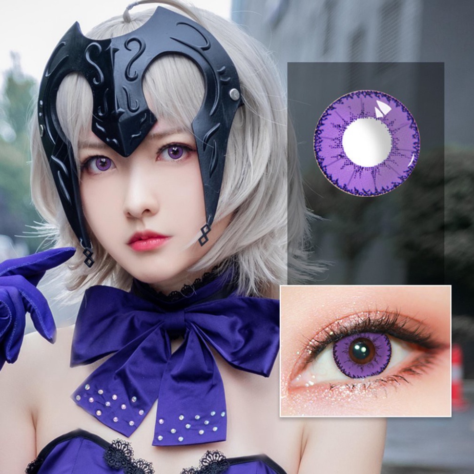 Lens cosplay mã Diamond nhiều màu Xiao/Klee/Keqing/Rem/Emilia/Ohto Ai/Jeanne/LOL - Kính áp tròng