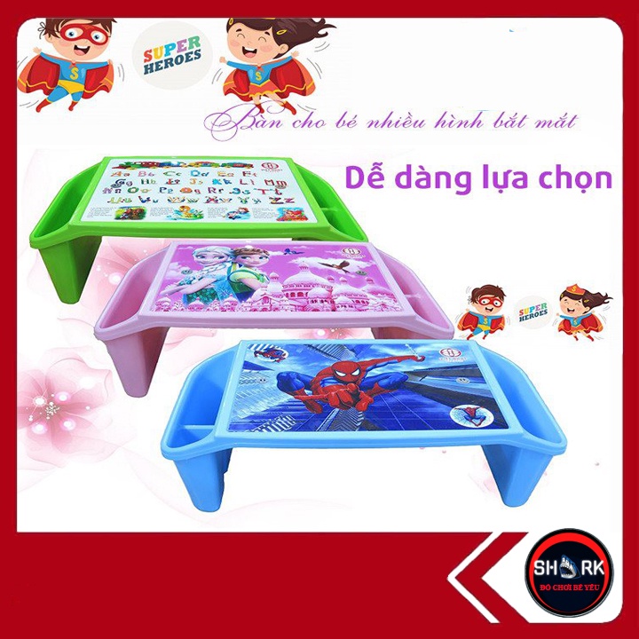 Bàn học cho bé , Bàn học nhựa việt nhật có 2 khe cài sách bút ( 58,5x30x22)