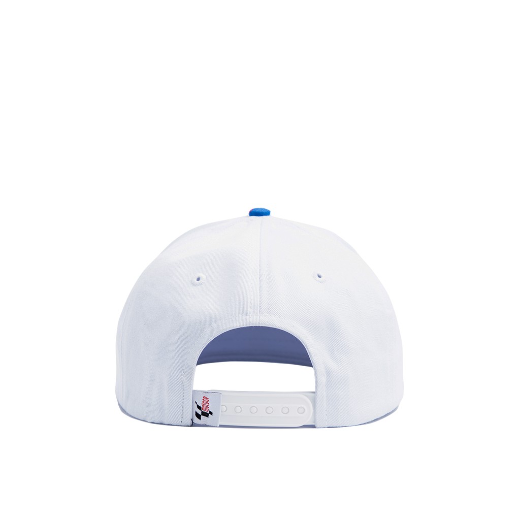 Nón snapback SHOEI màu trắng vành xanh dương 93 - Logo thêu