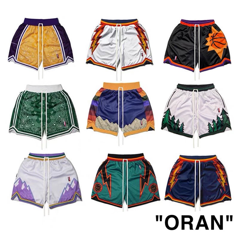 【S-2XL】Quần Short Thể Thao Thêu logo Size Lớn Phong Cách Retro Cho Nam Nữ