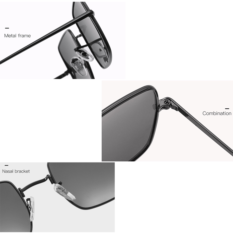 Kính mát gọng vuông tròng phân cực phong cách Châu Âu cho nam giới