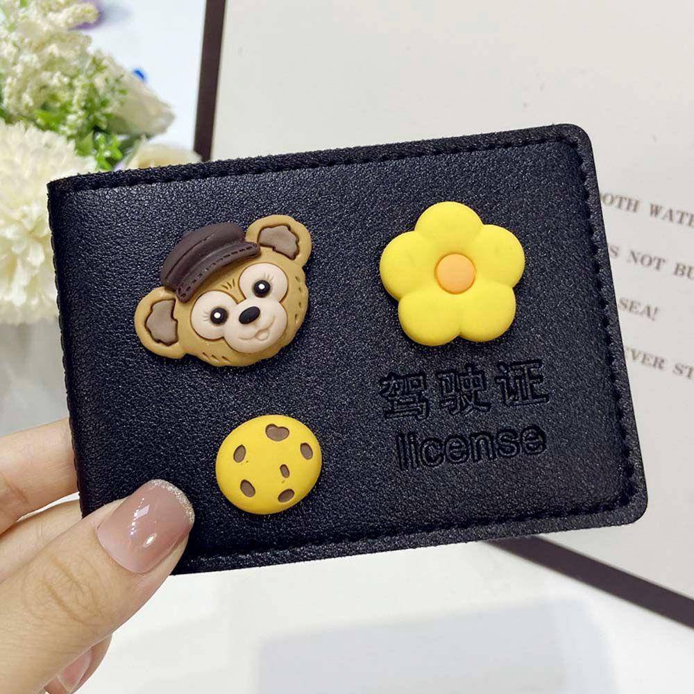 SOMEDAYZL Túi Da PU Đựng Bằng Lái Xe Họa Tiết Dễ Thương