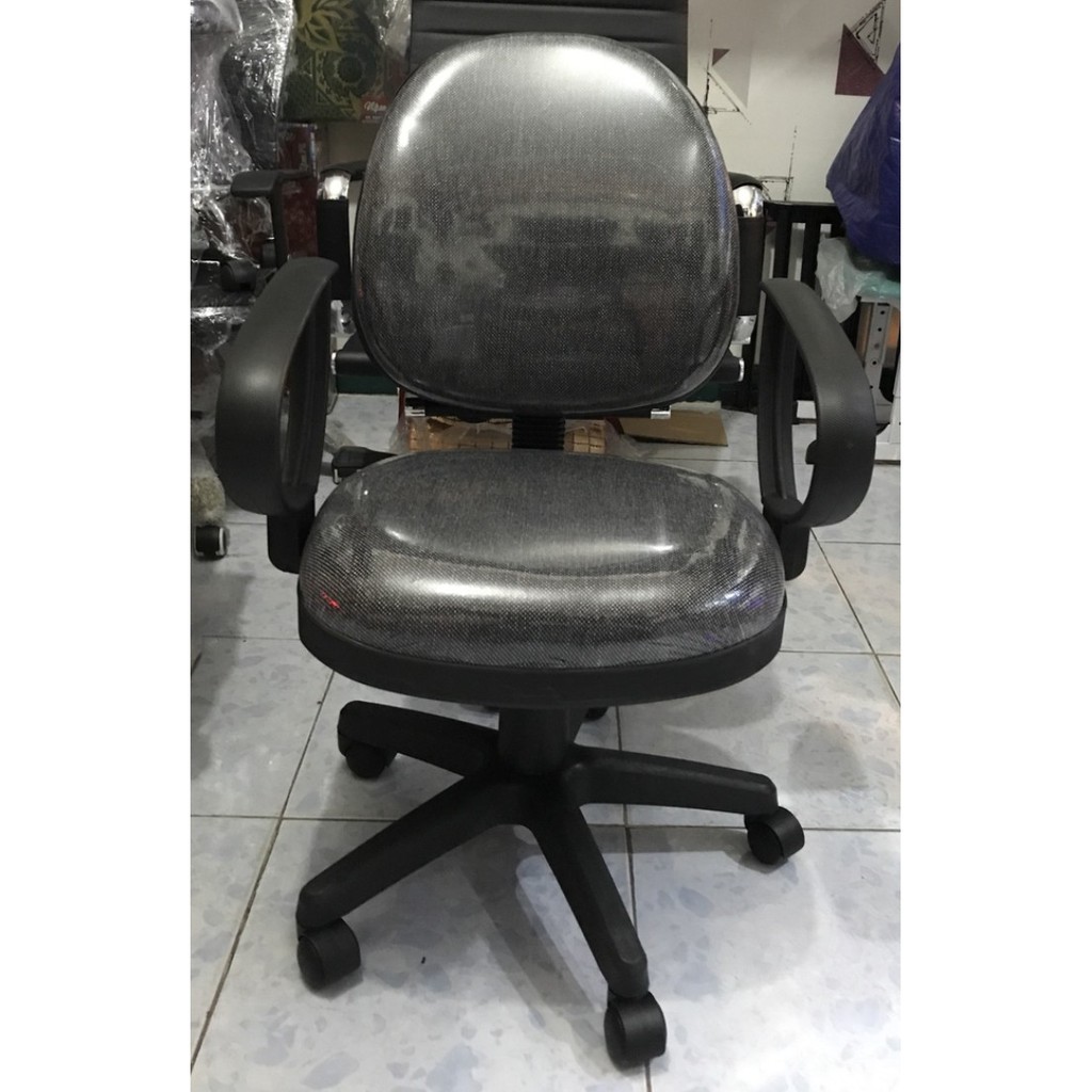VP-610 Ghế Xoay Nhân Viên Vải Múi Tiêu, Chân Nhựa, Có Nâng Hạ