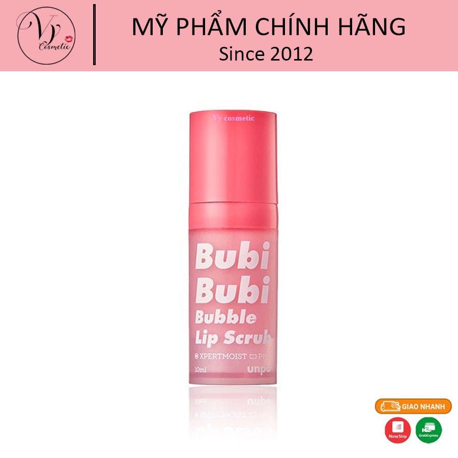 Tẩy Tế Bào Chết Sủi Bọt Cho Môi Unpa Bubi Bubi Bubble Lip Scrub 10ml