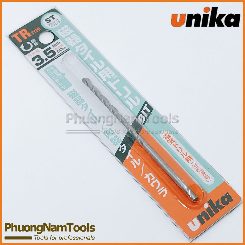 Mũi khoan gạch men, tường 3.5x85mm - Unika đuôi tròn - mã TR