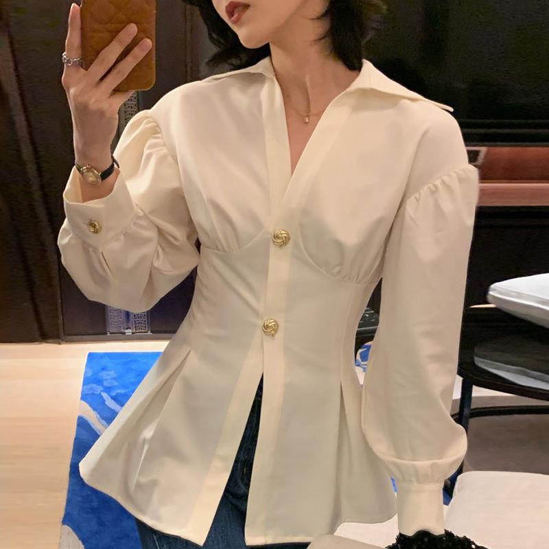 Áo Sơ Mi Nữ Dáng Ôm Phong Cách Cung Điện Thời Trang Mùa Xuân Mới 2022