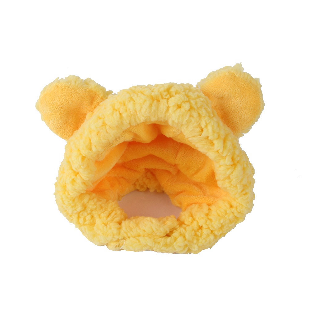 Vật Nuôi Mùa Thu Và Mùa đông Ấm áp Sang Trọng Thiết Kế Velcro Tiện Lợi Mũ đội đầu Cho Mèo Và Chó Thời Trang Phim Hoạt Hình Dễ Thương Hình Gấu Nguồn Cung Cấp Mũ