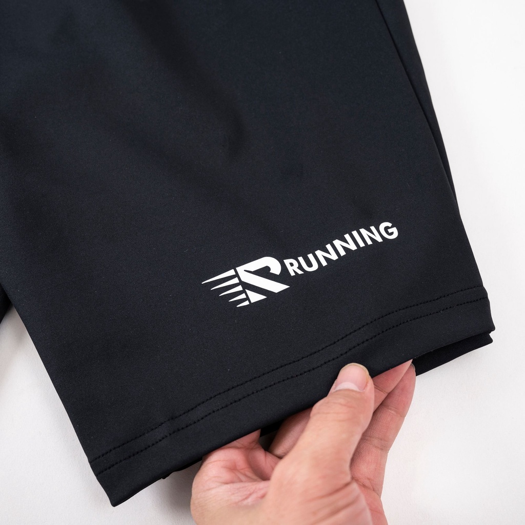Quần short đùi Running Loại 1 chạy bộ thể thao nam chất đẹp, quần đùi cạp chun tập gym vải thun cao cấp co giãn RUN21