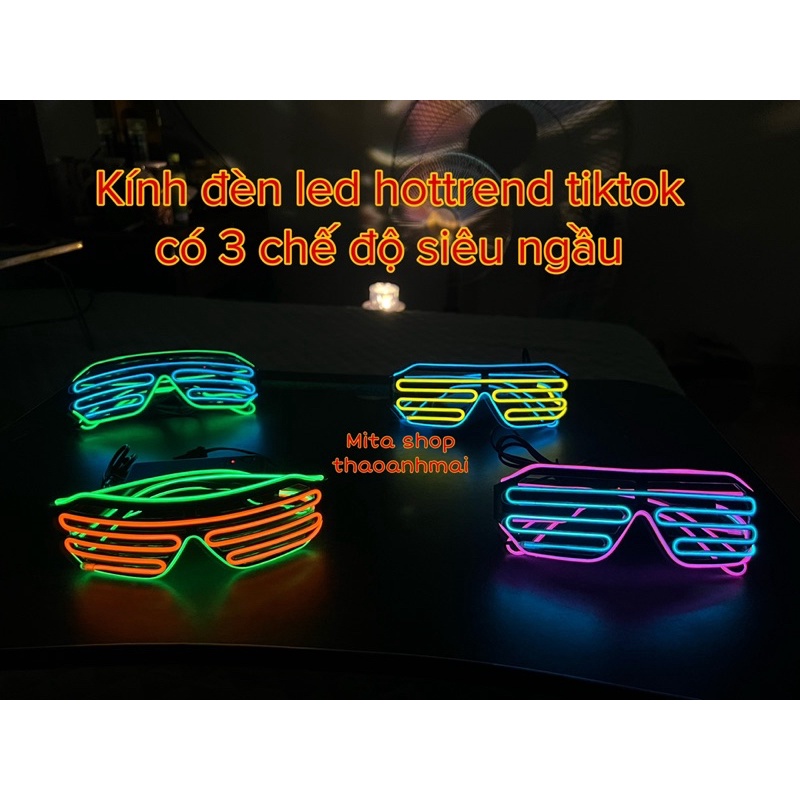 kính led phát sáng nháy nhiều màu neon hot trend tik tok siêu ngầu đồ chơi trung thu, lễ hội