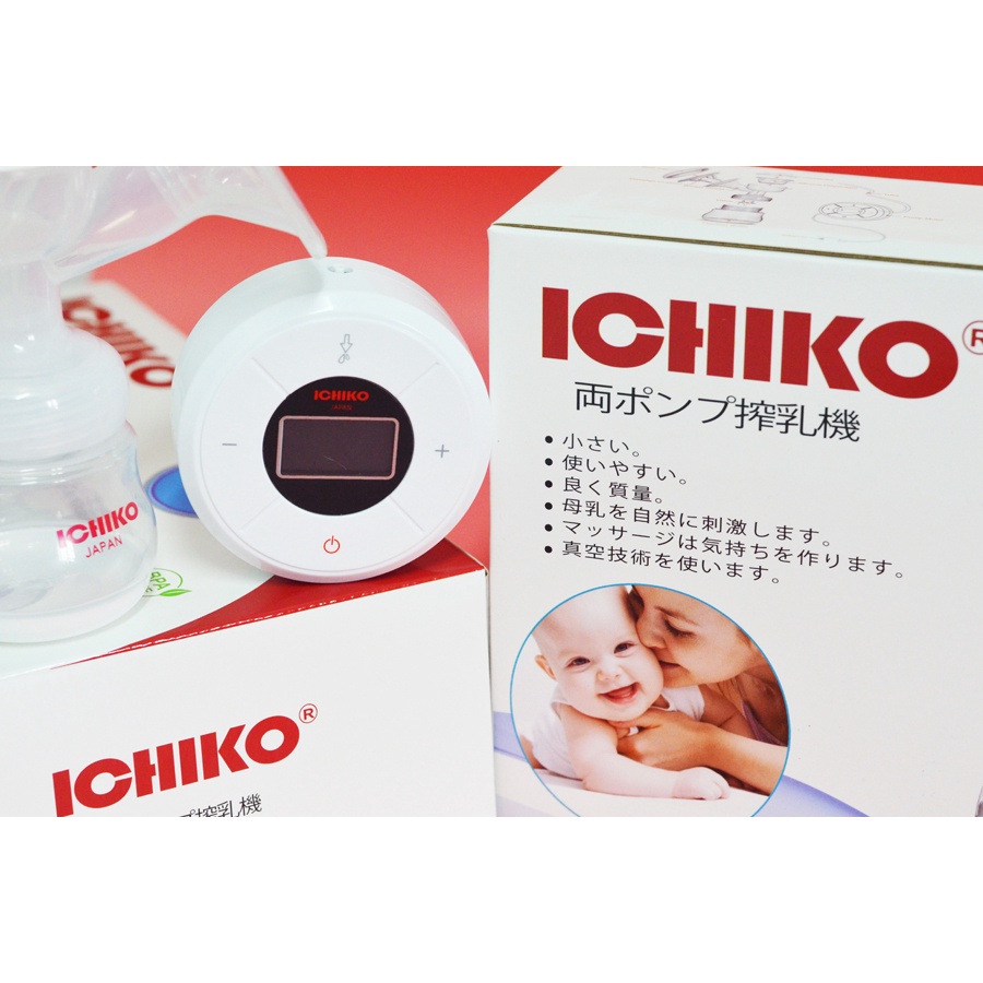 [BH 12 tháng] Máy Hút Sữa Ichiko Japan - Màn Hình Led Hiển Thị có 9 cấp độ mạnh hút sữa, massage, hút kiệt sữa