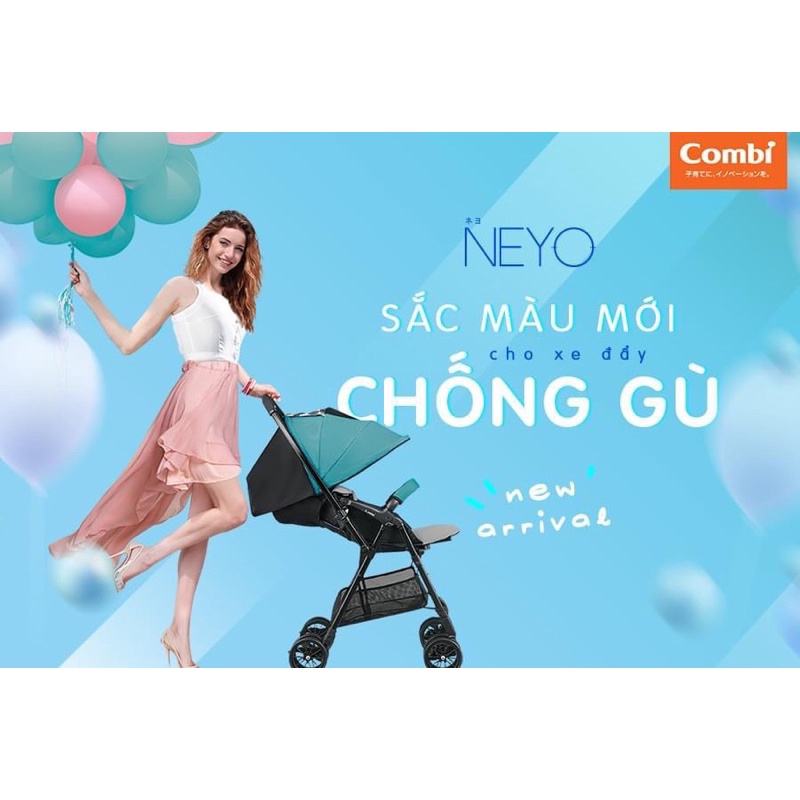 [Mã MKBC13 giảm 80k đơn 1 triệu] Xe Đẩy Chống Gù Combi Neyo Cao Cấp