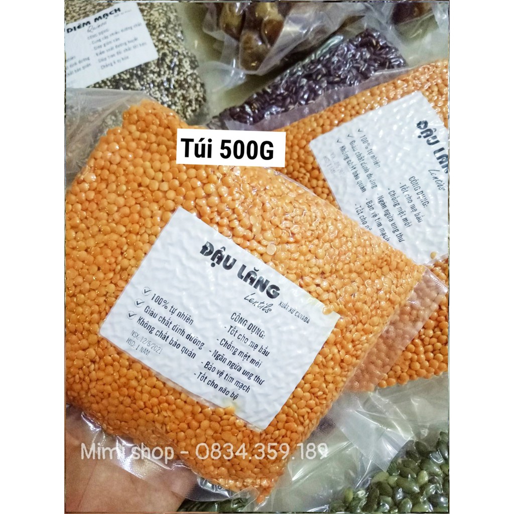 Đậu lăng đỏ 100g- 500g làm sữa hạt/ nấu cháo ăn dặm cho bé...