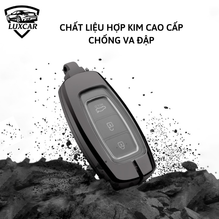 Ốp Khóa Hợp Kim + TPU HYUNDAI Cao Cấp LUXCAR Cho Xe HYUNDAI ( SANTAFE, ACCENT, KONA)