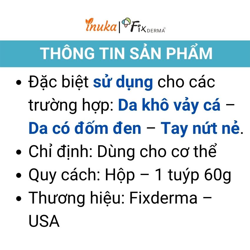 Kem dưỡng ẩm body dưỡng trắng da toàn thân fixderma dưỡng da trắng da dưỡng ẩm 60gr inuka.store. | BigBuy360 - bigbuy360.vn
