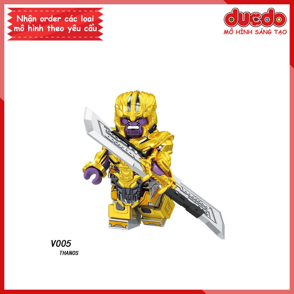 Minifigures các nhân vật End Game Thanos, Iron Man - Đồ chơi Lắp ghép Xếp hình Mô hình Mini EndGame V001 - V005