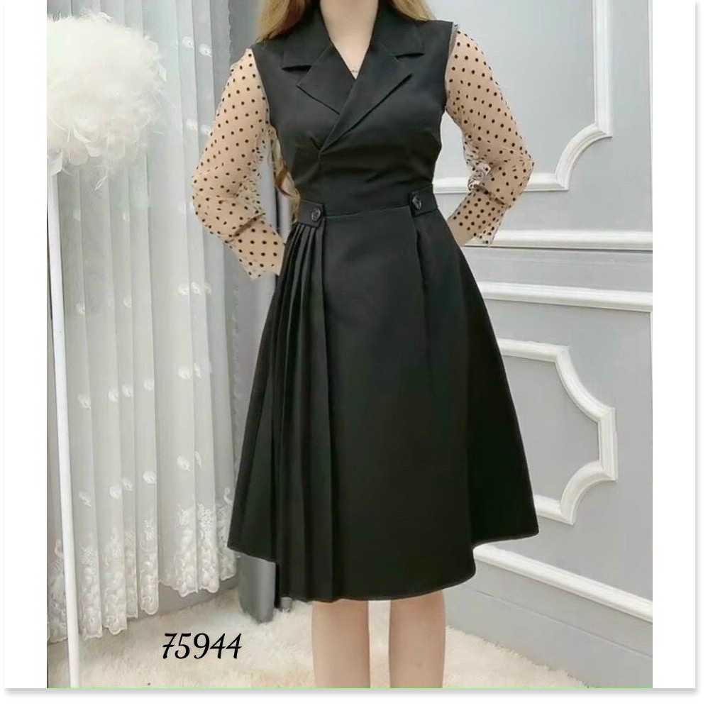 ĐẦM FORD TAY DÀI,CHẤT LIỆU VÃI THOÁNG MÁT,HỌA TIẾT TRƠN NHƯNG KHÔNG KÉM PHẦN SANG TRỌNG LANA FASHION