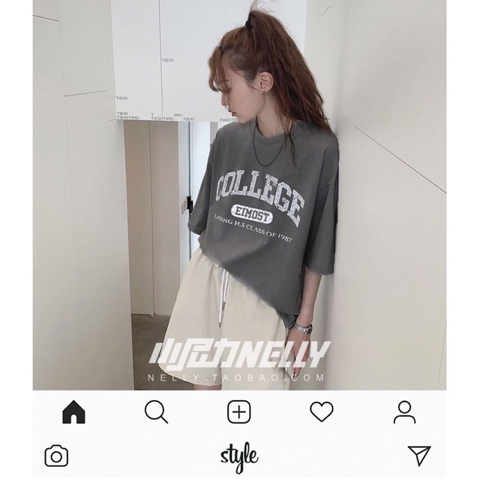 Áo phông nelly heybig sale (có sẵn) college