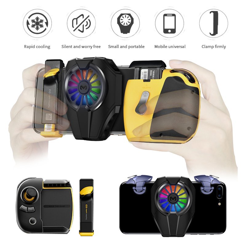 Quạt Tản Nhiệt Gaming FL01 Fl05 Làm Mát Điện Thoại Có LED RGB - Chính Hãng HD DESIGN