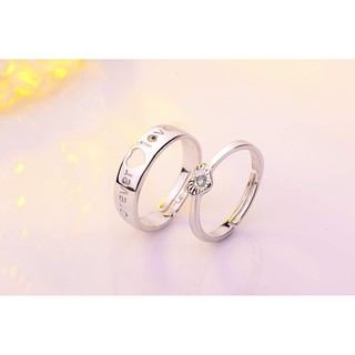 CẶP NHẪN ĐÔI HÀN QUỐC BẠC 925 CAO CẤP [TS-ND-A4]