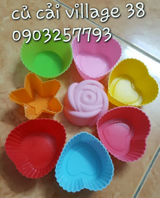 Khuôn cupcake silicon giá chỉ 5k/cái