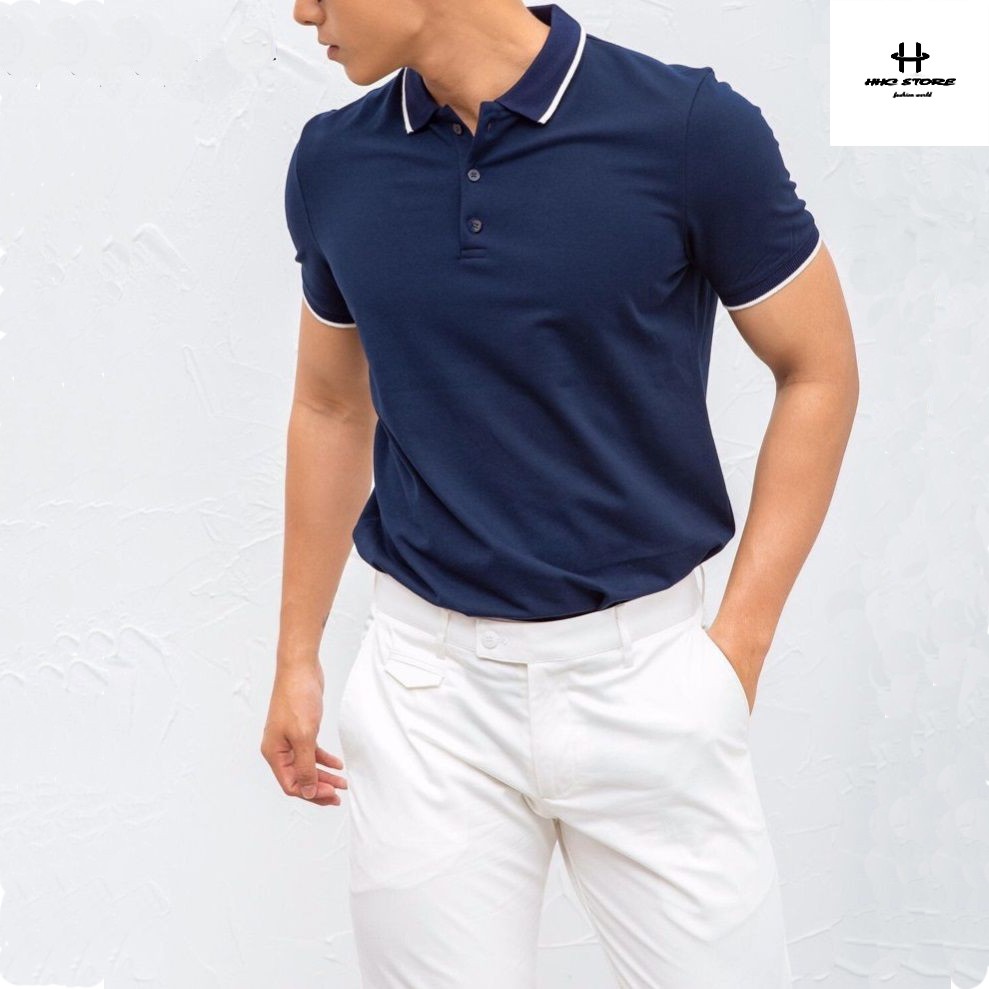 [Giảm giá 50% + FreeShip] Áo thun Polo nam Cổ viền ngắn tay vải cotton mềm mại thoáng mát bền màu trẻ trung thời trang