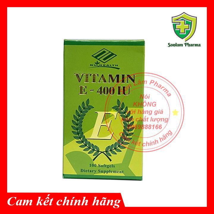 Vitamin E 400iu Lọ 100 Viên - Ngăn Ngừa Tình Trạng Lão Hoá Trên Da