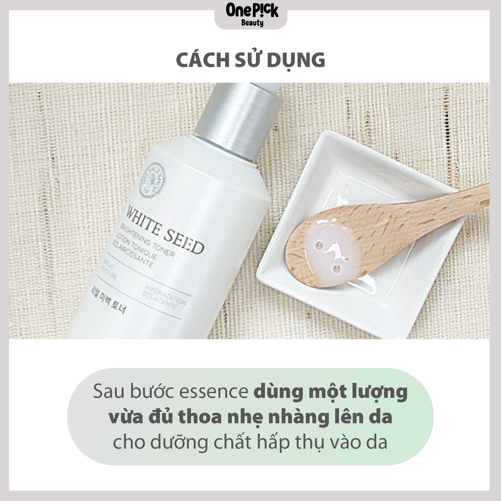 Sữa dưỡng THE FACE SHOP WHITE SEED mờ thâm, làm sáng, cấp ẩm và làm mềm da với thành phần dịu nhẹ từ hạt hoa đậu, hoa cúc trắng, vỏ cây liễu cho làm da tươi sáng [WHITE SEED WHITENING LOTION THE FACE SHOP 145ML]