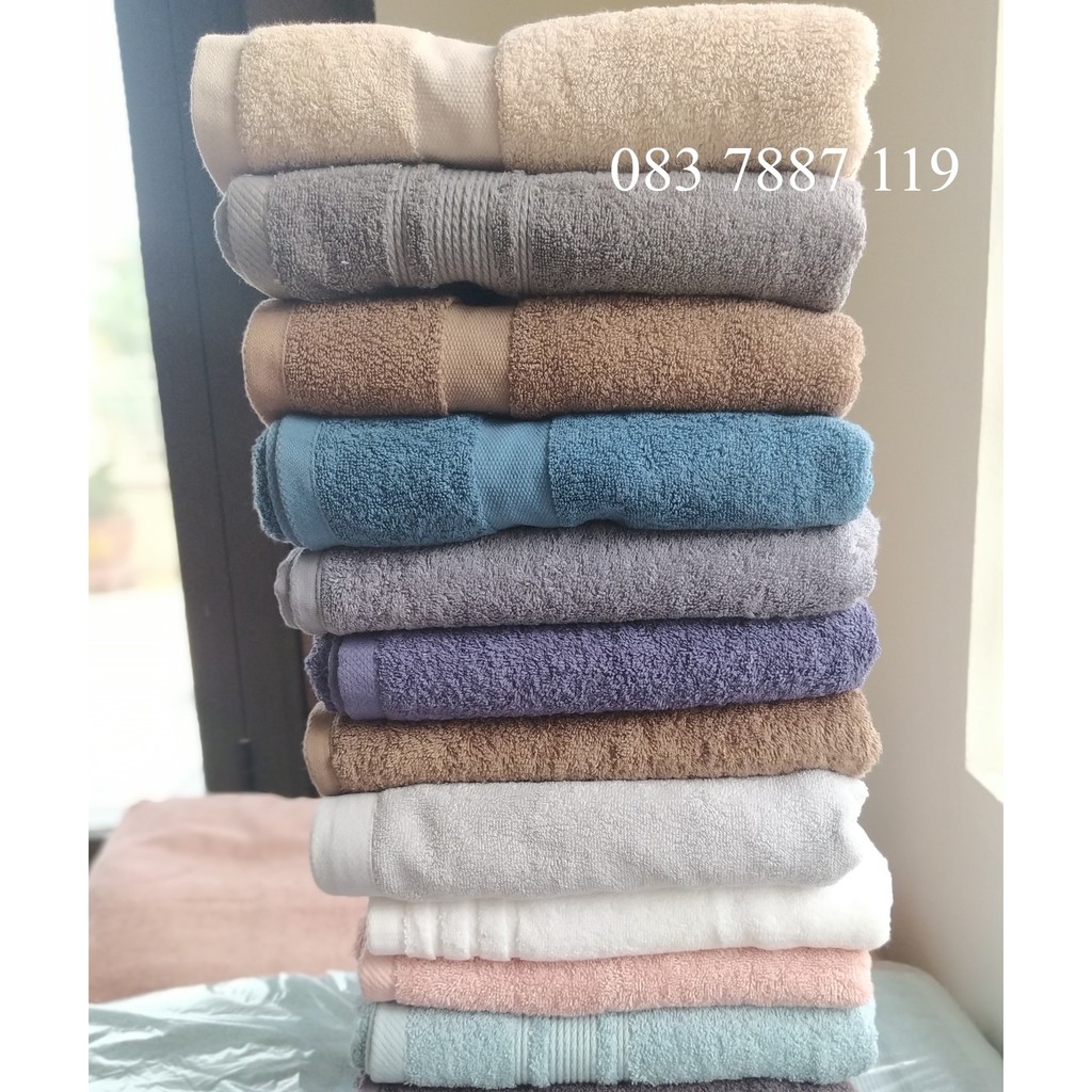 Khăn tắm, khăn gội cotton xuất dư Hàn Quốc kích thước 40* 80cm 180gram [Loại dày, mềm, mịn, đẹp]