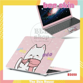 Skin dán laptop mèo cute cho Macbook/HP/ Acer/ Dell /ASUS