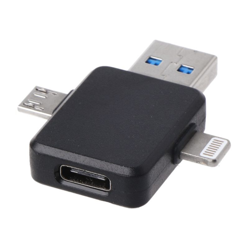 Đầu Chuyển Đổi Cổng Type C Sang Usb + Micro Usb + 8-pin Cho Iphone Samsung Xiaomi Android Smartphones