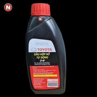 Nhớt hộp số tự động chính hãng toyota atf d-iii - 1 lít - mã phụ tùng: 0888680806