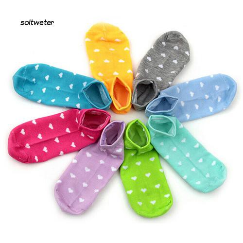 5 đôi vớ chân họa tiết trái tim nữ tính thời trang