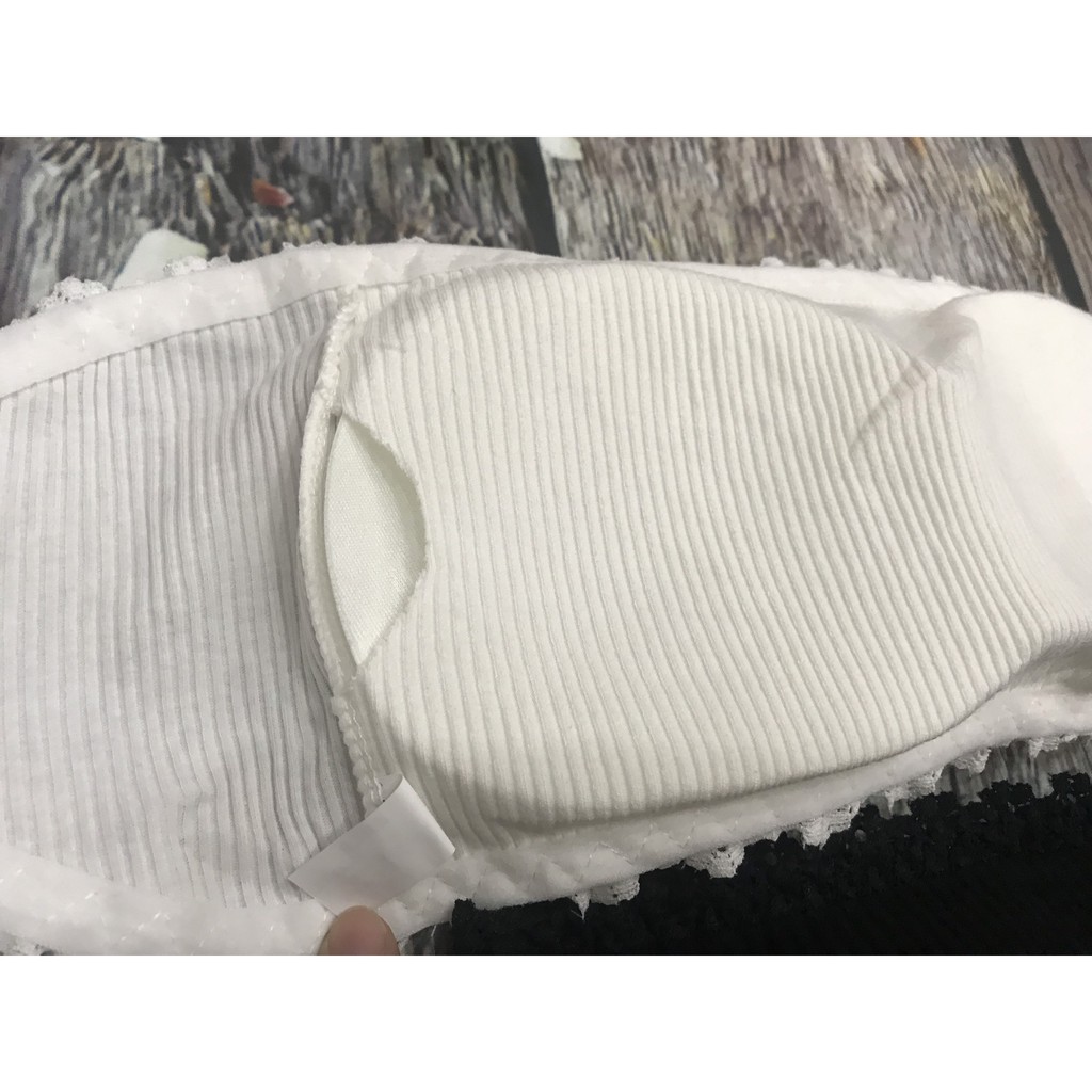 Áo lót bra viền hoa ren cup ngang ngực, bralette cotton co dãn tốt, Leblur | BigBuy360 - bigbuy360.vn