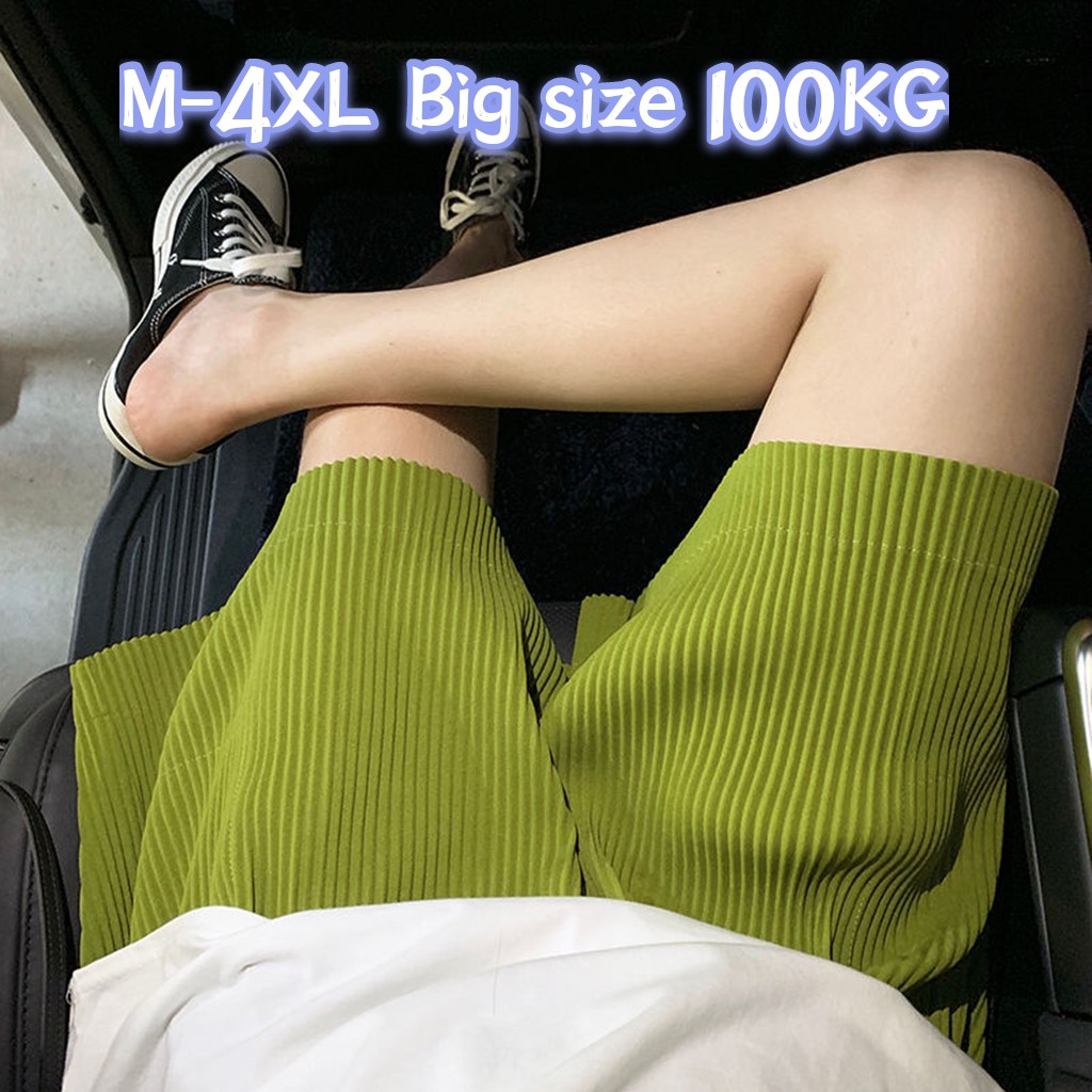 4XL Bigsize 100KG Quần Đùi Quần Short Nữ Ống Rộng Phong Cách Hàn Quốc Mặc Ở Nhà Cỡ Lớn