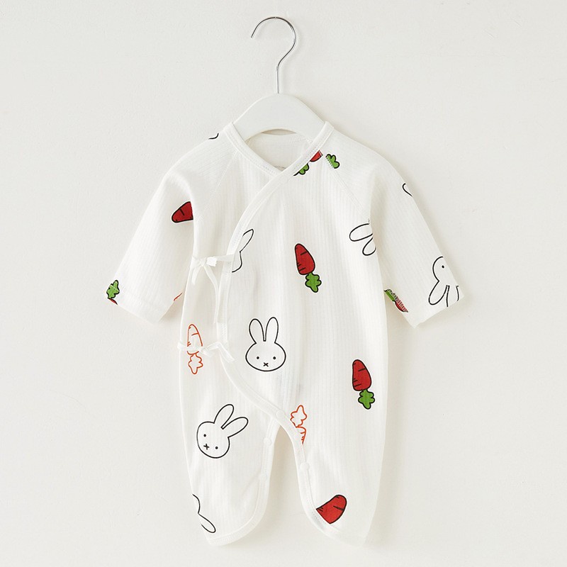 Bộ đồ ngủ liền thân chất liệu cotton dành cho bé sơ sinh