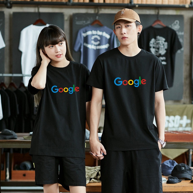 Google Áo Thun Tay Ngắn Chất Liệu cotton size Lớn xxs-4xl 2126a Cho Nam Nữ