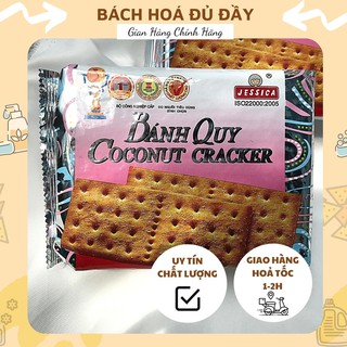 Bánh quy dừa bạc phủ đường Coconut Cracker Jessica giòn ngon chuẩn vị