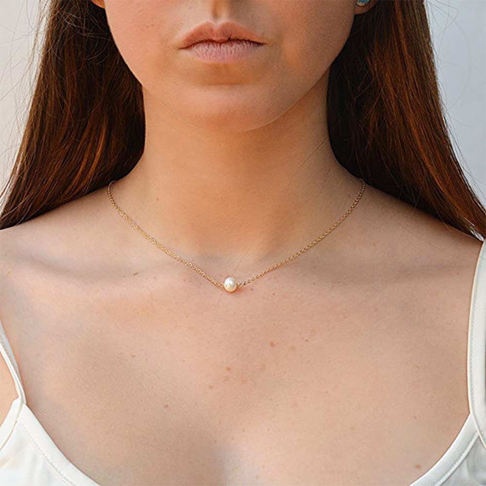 Vòng cổ Đeo Sau Lưng Đính Ngọc Trai Thời Trang Cho Nữ
