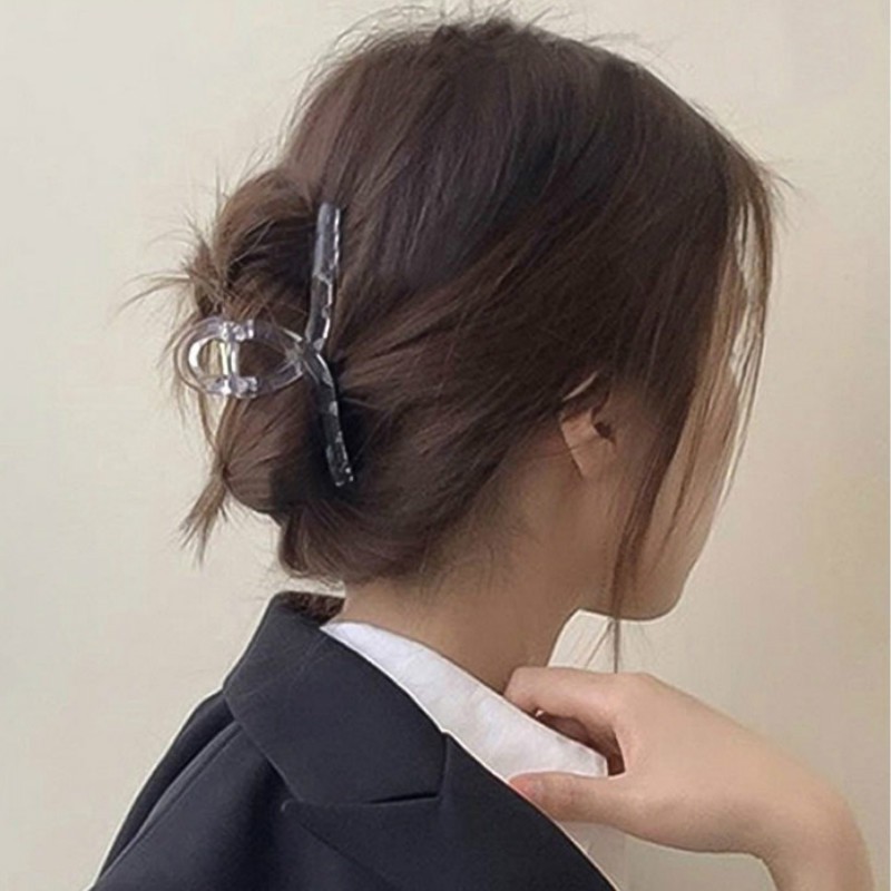 Kẹp tóc cỡ lớn acrylic trong suốt phong cách Hàn Quốc tinh tế thời trang