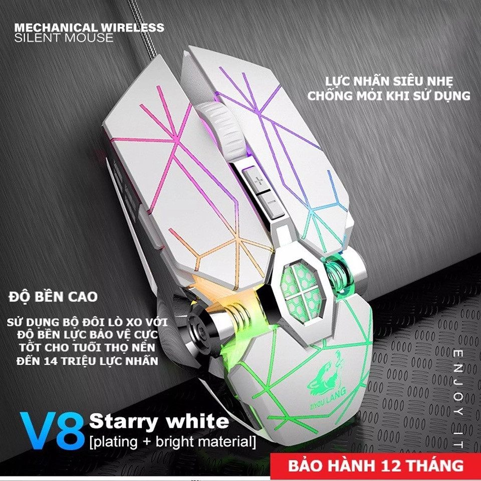 ⚡️FREESHIP⚡️Chuột Gaming Máy Tính ZIYOU LANG V8, LED RGB Đổi Màu Siêu Đẹp Kết Nối Máy Tính Laptop PC Qua Cổng USB