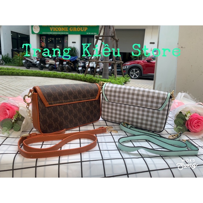 Túi Đeo Vai/ Túi Kẹp Nách thiết kế khoá xoay, đính Ngọc trai cao cấp.