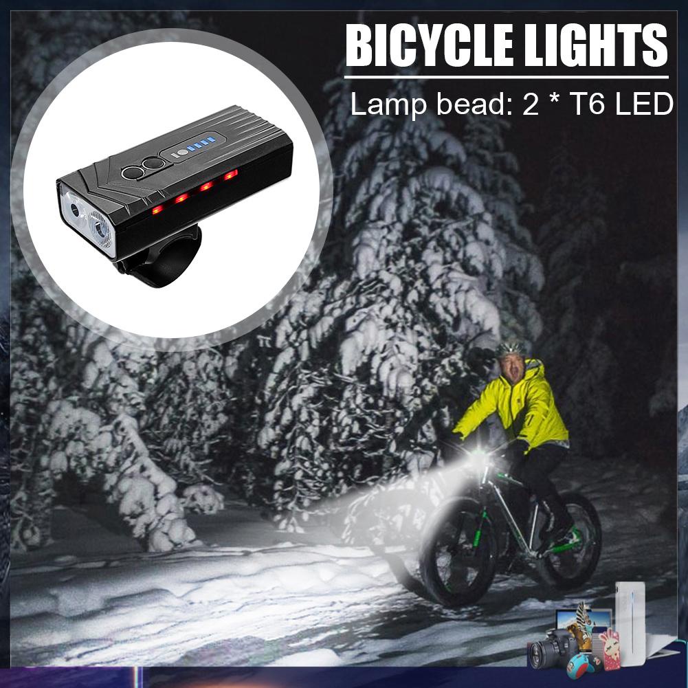 Đèn Pha T6 LED 800LM Cảm Biến Thông Minh Chống Nước Dành Cho Xe Đạp