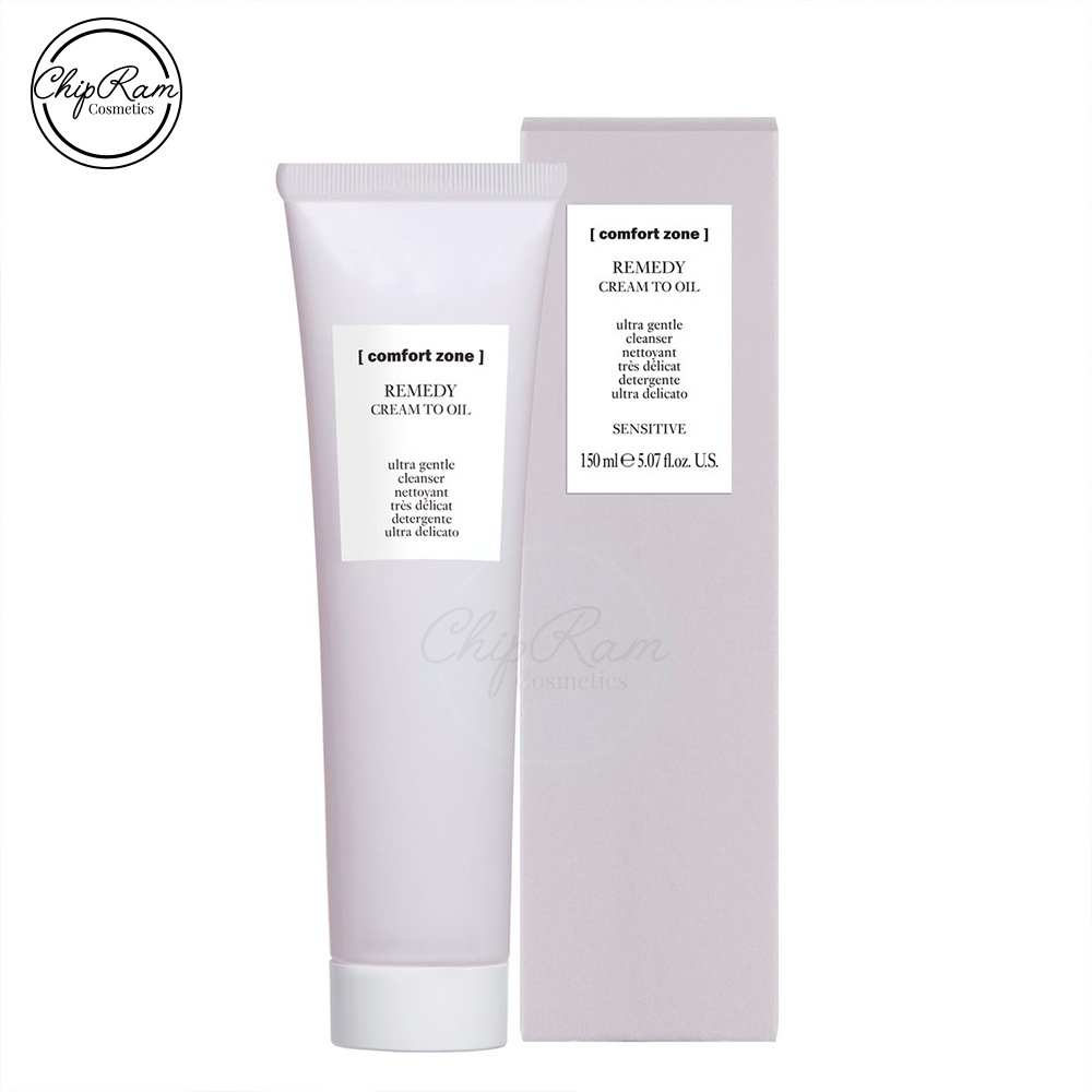 Sữa rửa mặt đặc biệt dịu nhẹ Comfort Zone Remedy Cream to Oil cho da nhạy cảm 150ml