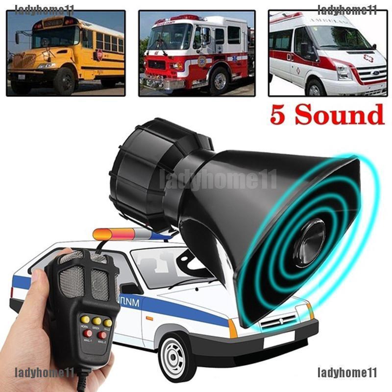 Còi Hơi Âm Thanh Lớn 100W 12V 5 Hệ Thống Âm Thanh + Mic Cho Xe Hơi / Tàu Thuyền