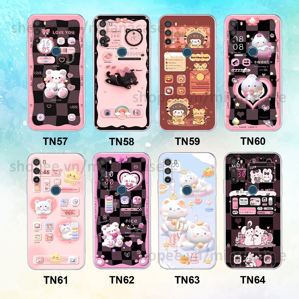 Ốp Vsmart Active 3 hình đồng hồ icon gấu mèo cute cực dễ thương ngộ nghĩnh