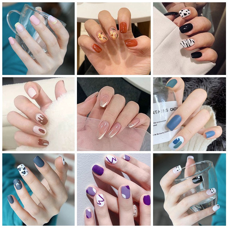 Hộp 24 Móng Tay Giả R161-R180 Trang Trí Nghệ Thuật Toàn Diện