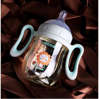 Sẵn hàng Bình sữa 2 in1 ppsu cổ rộng, dung tích 260ml natra baby (đổ đầy 300ml) núm mềm như ti mẹ