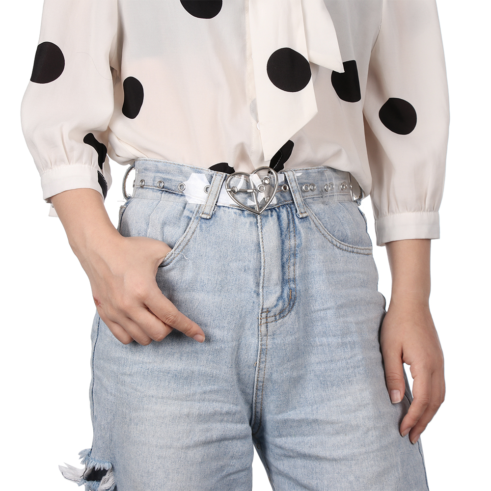 Thắt Lưng Trong Suốt Khóa Kim Loại Cá Tính Sành Điệu Cho Nữ